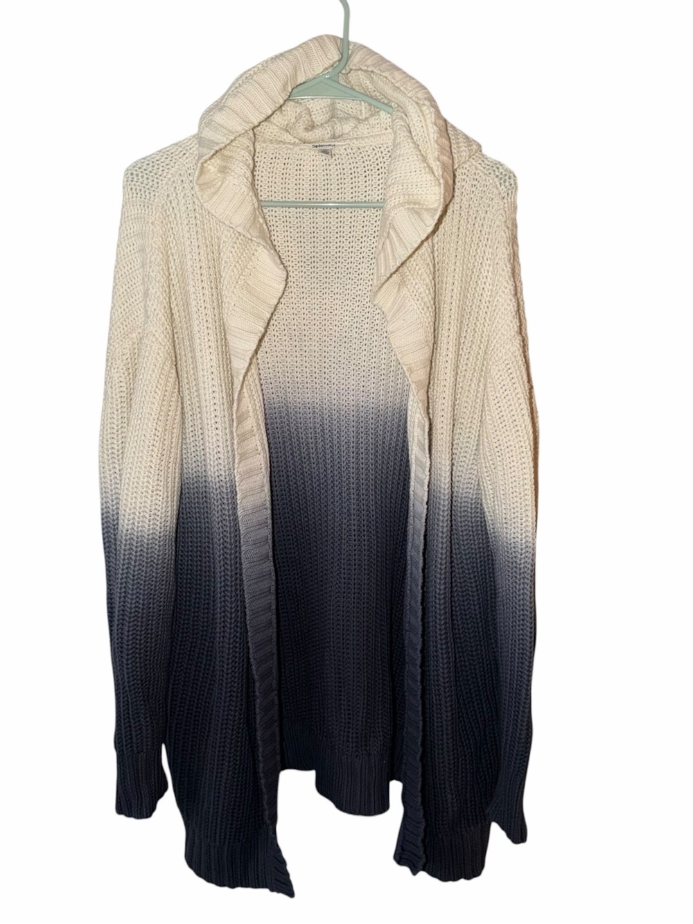 Splendid Raya Ombre Hooded Cardigan 100% Cotton Women’s Size XL - Picture 2 of 11
